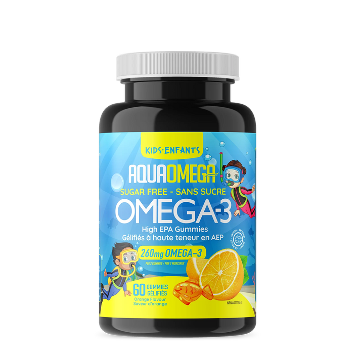 AquaOmega - High EPA Omega-3 Chewables for Kids - Orange, 60 Chews
