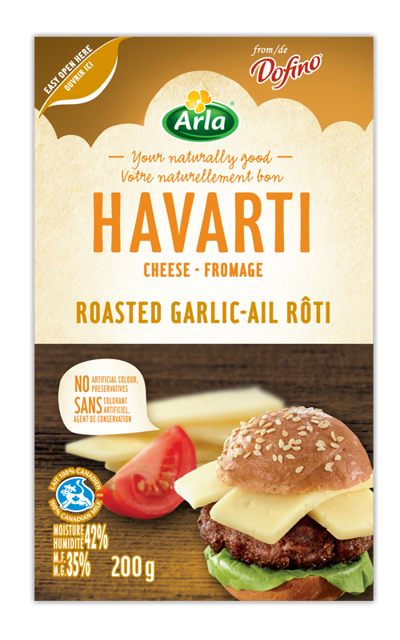 Arla - Castello Havarti Cheese with Roasted Garlic, 200g