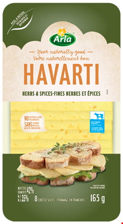 Arla - Havarti Herbs & Spices Slices, 165g