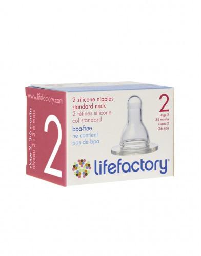 lifefactory - Stage 2 Nipples (3-6 month) Pack of 2