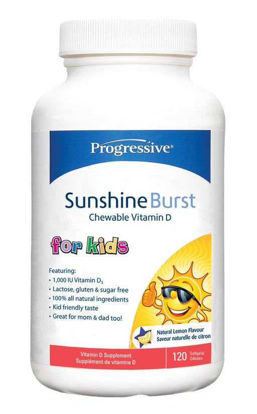Progressive - Sunshine Burst Vitamin D for Kids, 120 Caps