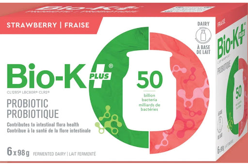 Bio-K Plus - Strawberry Probiotic Dairy Drink, (6 Pack)