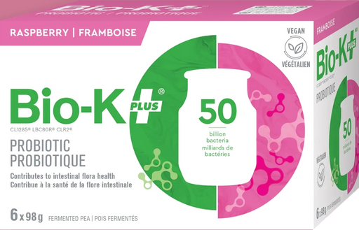 Bio-K Plus - Drinkable Vegan Pea Probiotic - Raspberry, (6 Pack)