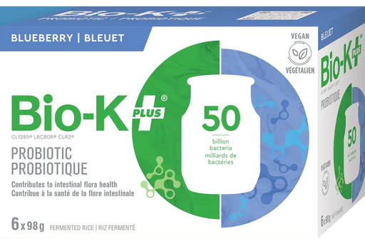 Bio-K Plus - Drinkable Vegan Probiotic - Blueberry, (6 Pack)