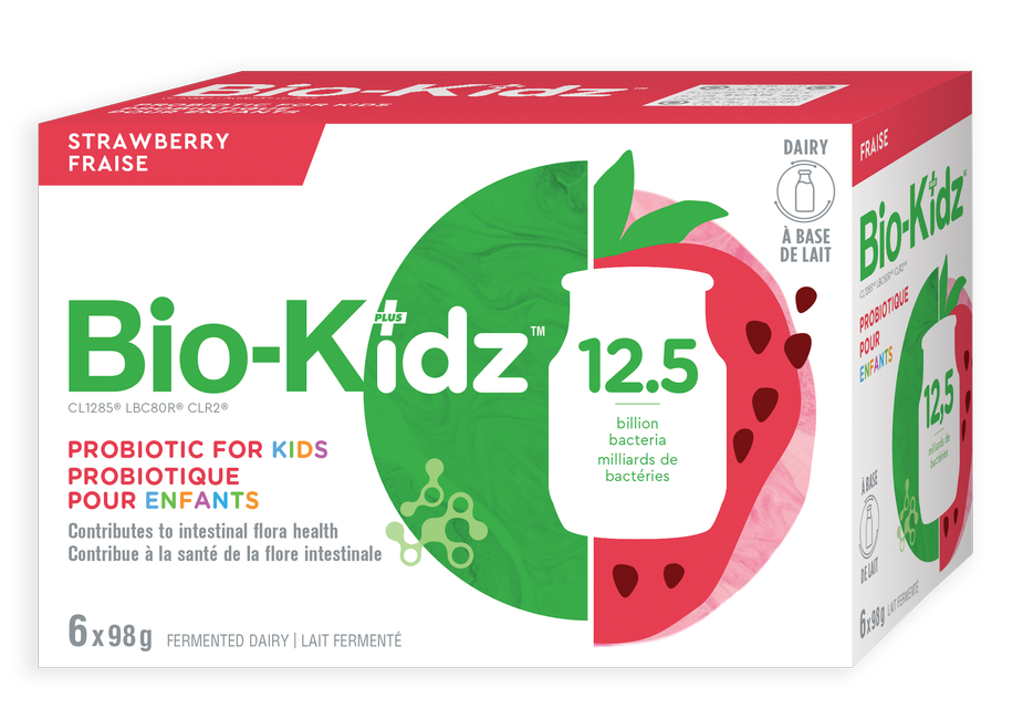 Bio-K Plus - Kids Strawberry Probiotic Dairy Drink, (6 Pack)