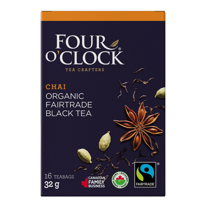 Four O'Clock - Black Tea, Chai, 16 bags