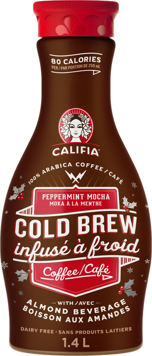 Califia Farms - Peppermint Mocha Cold Brew with Almond Beverage, 1.4L
