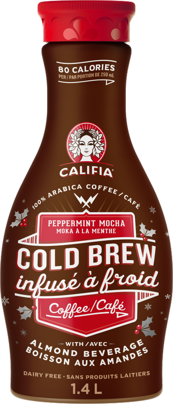 Califia Farms - Peppermint Mocha Cold Brew with Almond Beverage, 1.4L