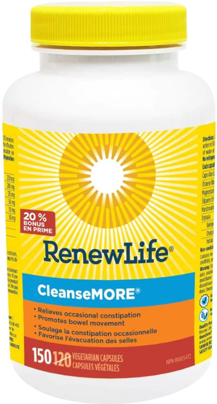 Renew Life - CleanseMore, BONUS 120 + 60 Caps