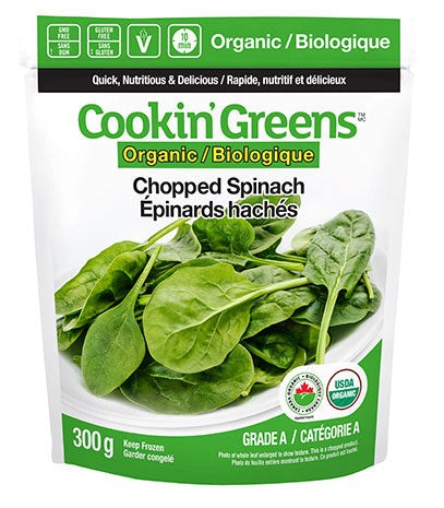 Cookin' Greens - Organic Chopped Spinach, 300g