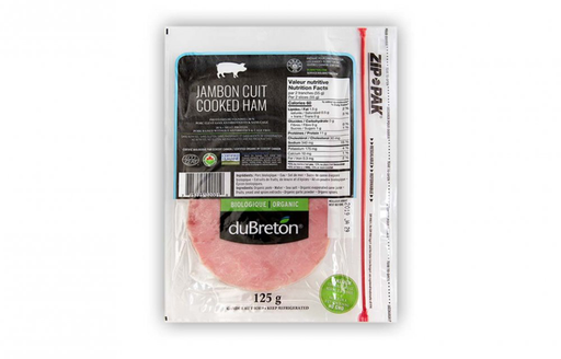duBreton - Organic Cooked Ham, 125g