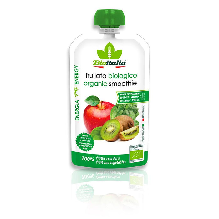 Bioitalia - Organic Apple-kiwi-spinach Puree, 120g