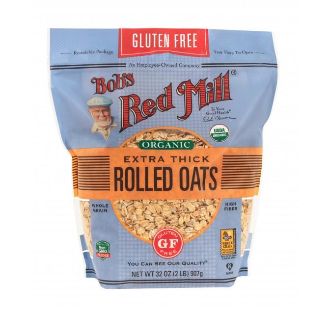 Bob's Red Mill - Organic Extra Thick Rolled Oats - Gluten free, 907g