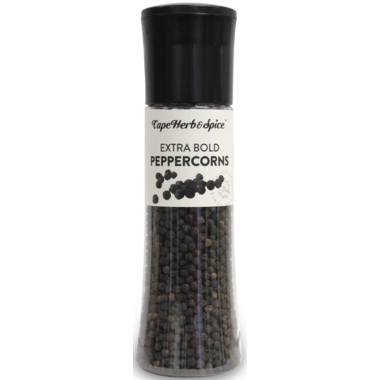 Cape Herb & Spice Company - Extra Bold Black Peppercorns Grinder, 180G