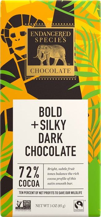 Endangered Species Chocolate - Dark Chocolate 72% Cocoa, 85g