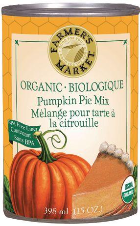 Farmer's Market - Organic Pumpkin Pie Mix, 398ml