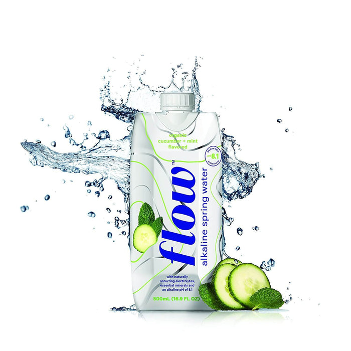Flow - Organic Cucumber + Mint Alkaline Water, 500ml