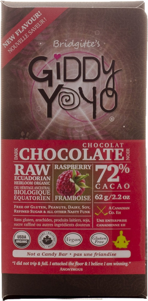 Giddy Yoyo - Raspberry 79% Bar - 62g