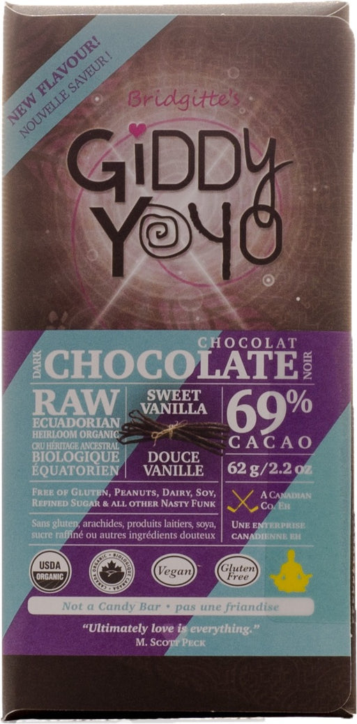 Giddy Yoyo - Sweet Vanilla 69% Bar - 62g