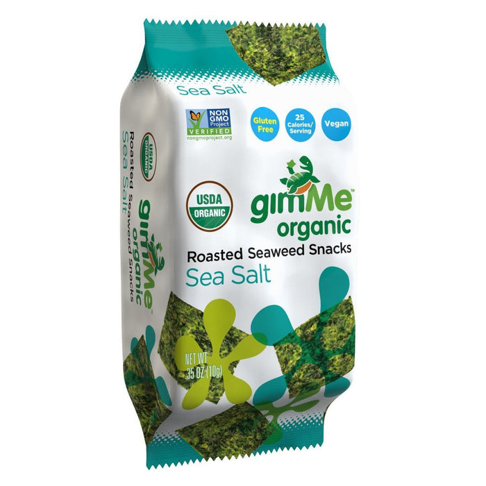 Gimme - Organic Roasted Seaweed Snack, Sea Salt, 10g
