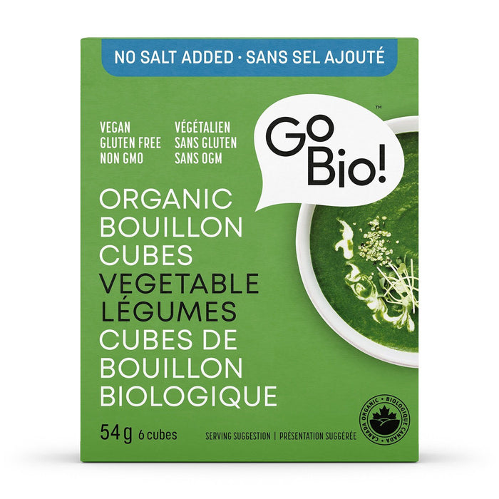 GoBio - Organic Vegetable Bouillon Cube, Low Sodium, 66g