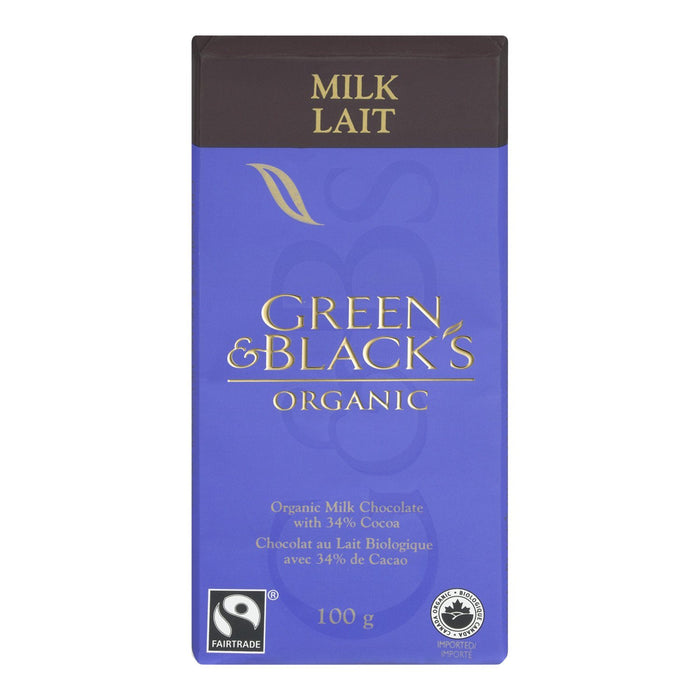 Green & Black's Organic - Milk Chocolate, 100g