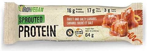 Iron Vegan - Sprouted Protein Bar, Sweet & Salty Caramel, 64g