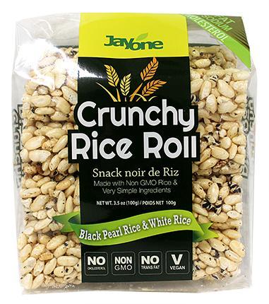 Jayone Foods - Black Rice Roll Snack, 100G