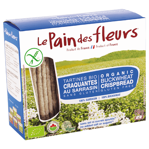 Le Pain des Fleurs - Organic Buckwheat Crispbread (without salt and added sugars), 150g