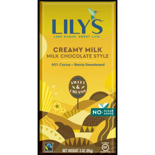 Lily's Sweets - Creamy Milk Milk Chocolate Style, 85 g — Goodness Me!