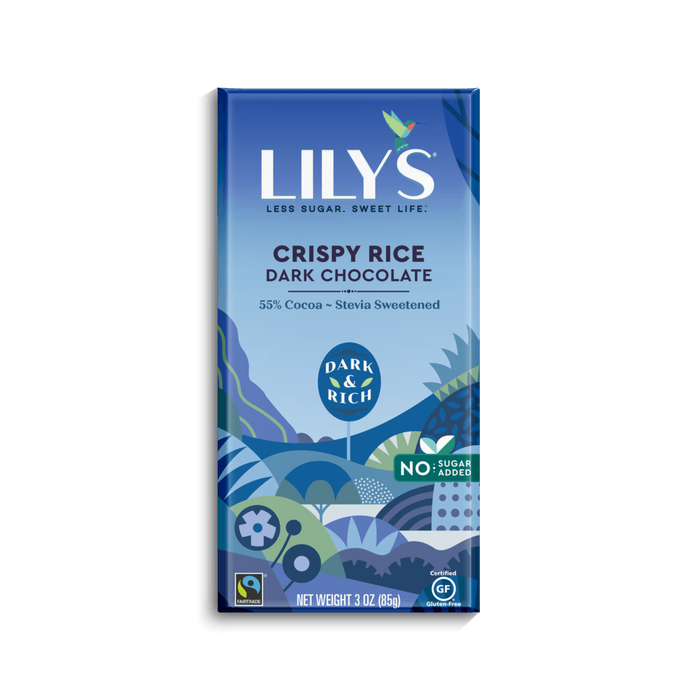 Lily's Sweets - Crispy Rice Dark Chocolate, 85g