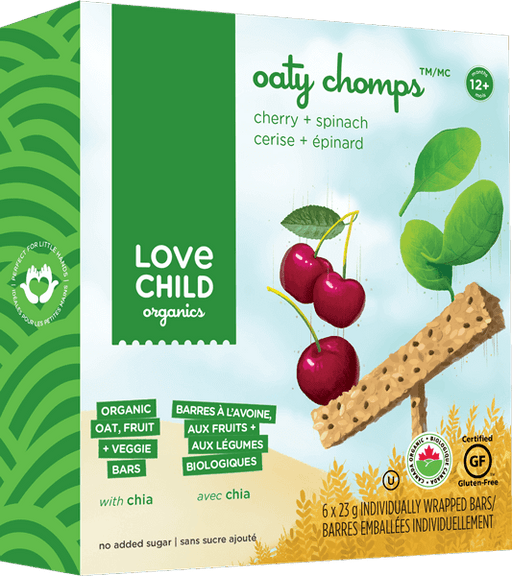 Love Child - Oaty Chomps Cherry Spinach, 6x23g