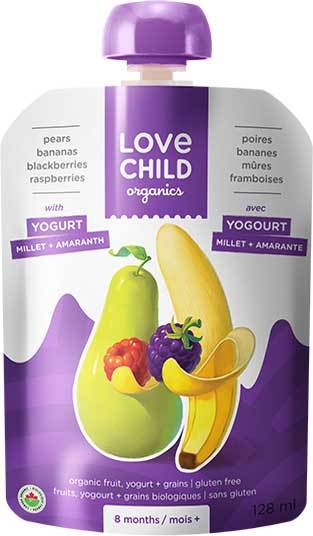 Love Child - Power Yo'rridge Pear, Banana, Raspberries & Blackberries, 128ml