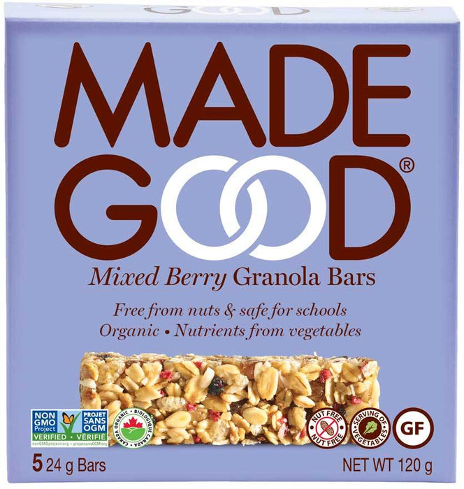 Made Good - Mixed Berry Granola Bar, 5 x 24g