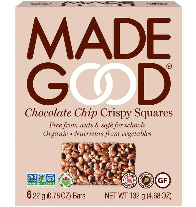 Made Good - Organic Crispy Squares Chocolate Chip - 132g