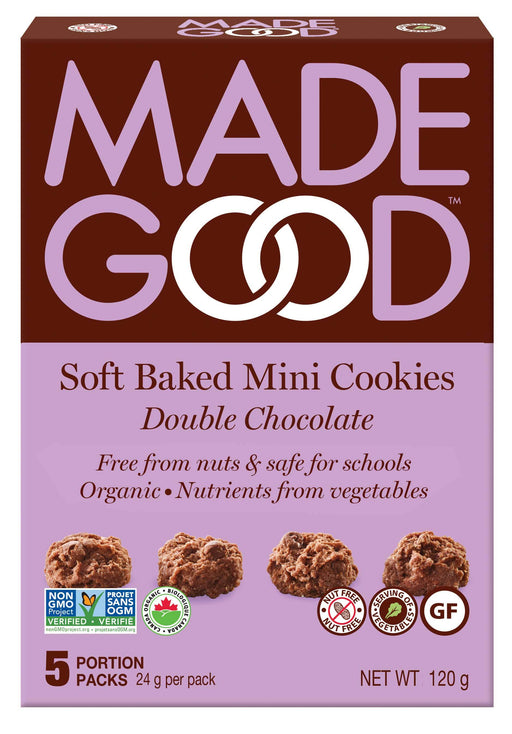 Made Good - Soft Baked Mini Cookies, Double Chocolate, 5x24g
