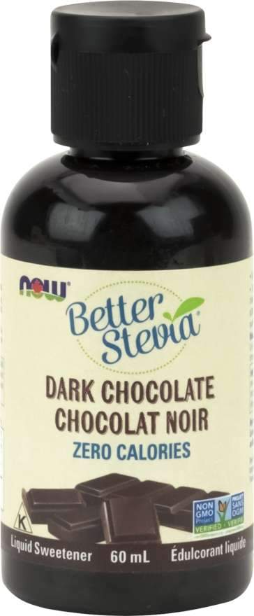 NOW Better Stevia Dark Chocolate, 60ml