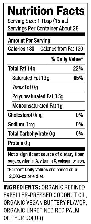 Nutiva - Coconut Oil Butter Flavour, 414ml