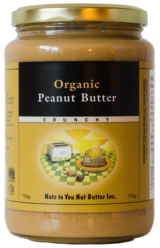Nuts To You Nut Butter Inc. - Organic Peanut Butter Crunchy, 750g