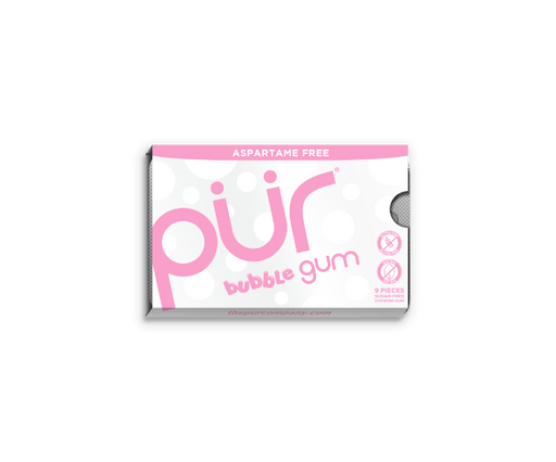 Pur Gum - Bubble Gum, 9pc