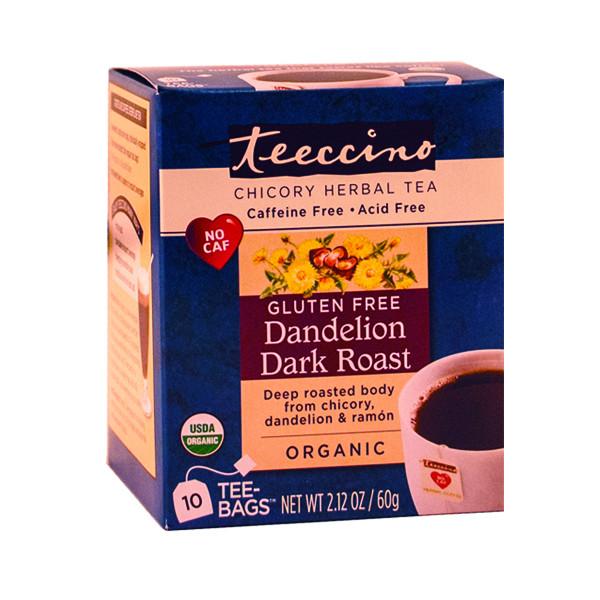 Teeccino Caffe Inc. - Dandelion Dark Roast Herbal Coffee Tee, 10 Bags