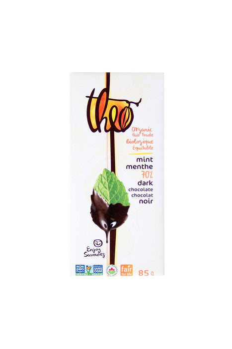 Theo - Dark Chocolate Mint, 85g