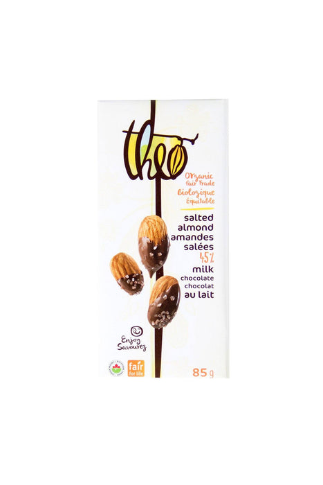 Theo - Milk Chocolate Salted Almond, 85g