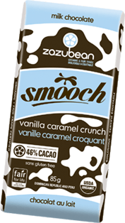 Zazubean Organic Chocolate - Smooch Vanilla Crunch, 100g