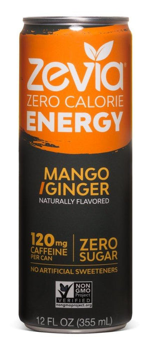 Zevia - Mango/Ginger Energy Drink, 355ml
