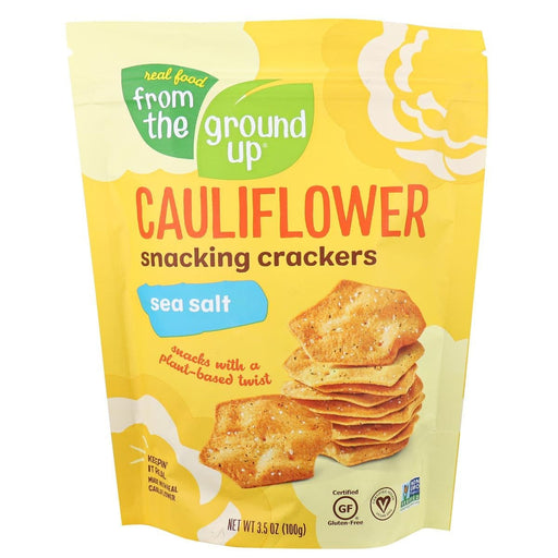 From The Ground Up - Cauliflower Snacking Crackers, Sea Salt, 100g