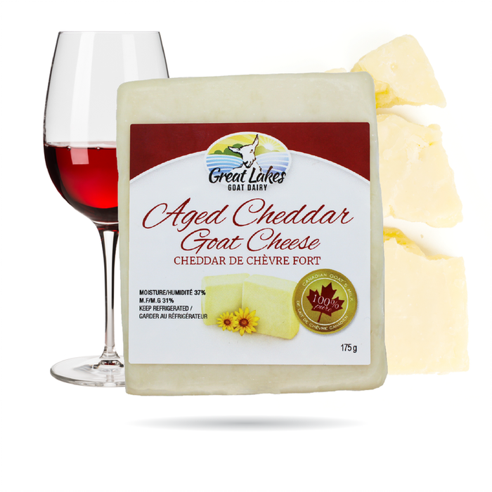 Great Lakes Goat Dairy - Aged Cheddar Goat Cheese, 175g