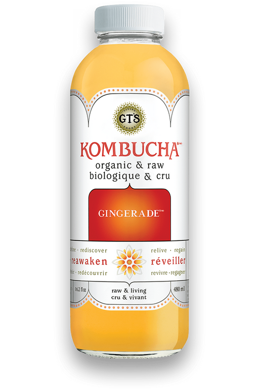 GT's Organic - Gingerade Kombucha Drink, 480ml