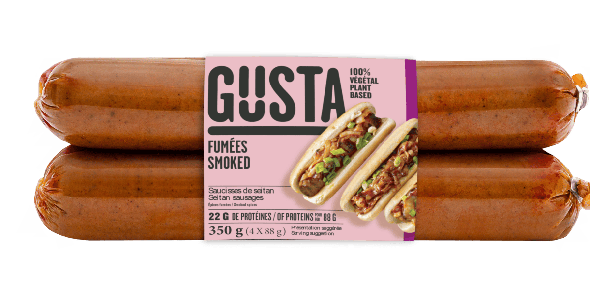 Gusta - Plant-Based Vegan Seitan Sausage - Smoked Spice, 350g