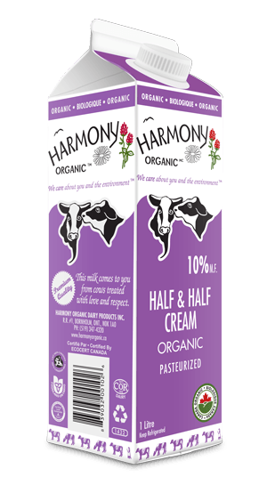 Harmony Organic - Organic 10% Half & Half Cream, 1L
